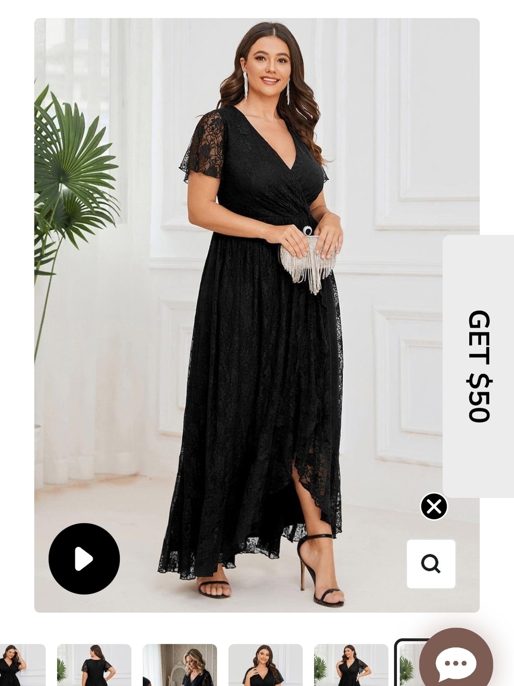 Elegant Black Lace Dress